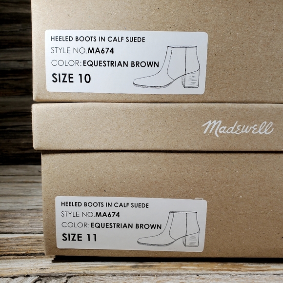 Madewell Bryce Calf Suede Equestrian Ankle Chelsea - Picture 2 of 8